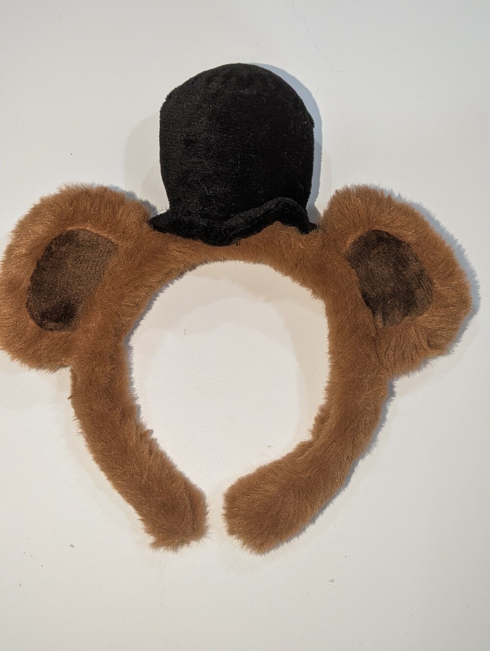 Plush Bear Ear Headband with Black Top Hat for Kids
